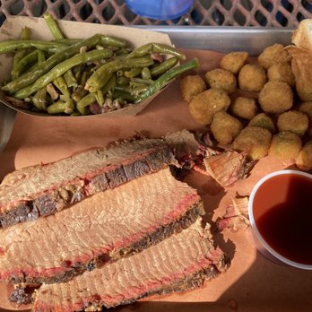 Bou-Shay’s Cajun Smokehouse - I 1 Meat Plate with 2 Sides - Barbeque Near Me - Bacliff, Texas Bou-Shay’s Cajun Smokehouse - I 1 Meat Plate with 2 Sides - Barbeque Near Me - Bacliff, Texas