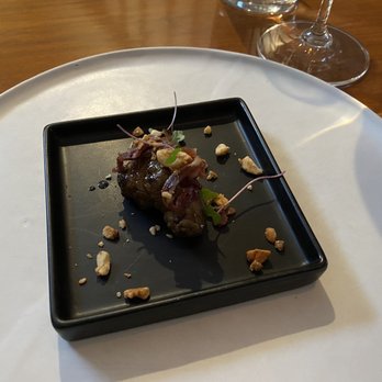 Field & Main Restaurant - Roasted sunchoke, honey roasted peanuts, surryano ham and sunflower shoot - Seafood Near Me - Marshall, Virginia