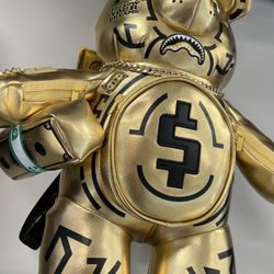 Socal Smoke Shop - Sprayground Money Bear Gold Backpack