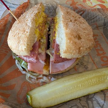 Schlotzsky's - Small deluxe with a pickle. - Sandwiches Near Me - Austin, Texas Schlotzsky's - Small deluxe with a pickle. - Sandwiches Near Me - Austin, Texas
