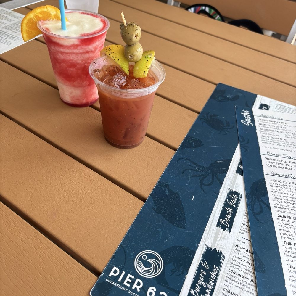 Pier 62 - Bloody Mary and Miami vice - Seafood Near Me - Cocoa Beach, Florida Pier 62 - Bloody Mary and Miami vice - Seafood Near Me - Cocoa Beach, Florida