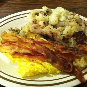 Corner Cafe & Catering - 2 eggs with bacon and home fries - Cafes Near Me - Pineville, North Carolina