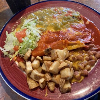 Duran's Station - Red and green tamales with beans and potatoes. - New Mexican Cuisine Near Me - Albuquerque, New Mexico Duran's Station - Red and green tamales with beans and potatoes. - New Mexican Cuisine Near Me - Albuquerque, New Mexico
