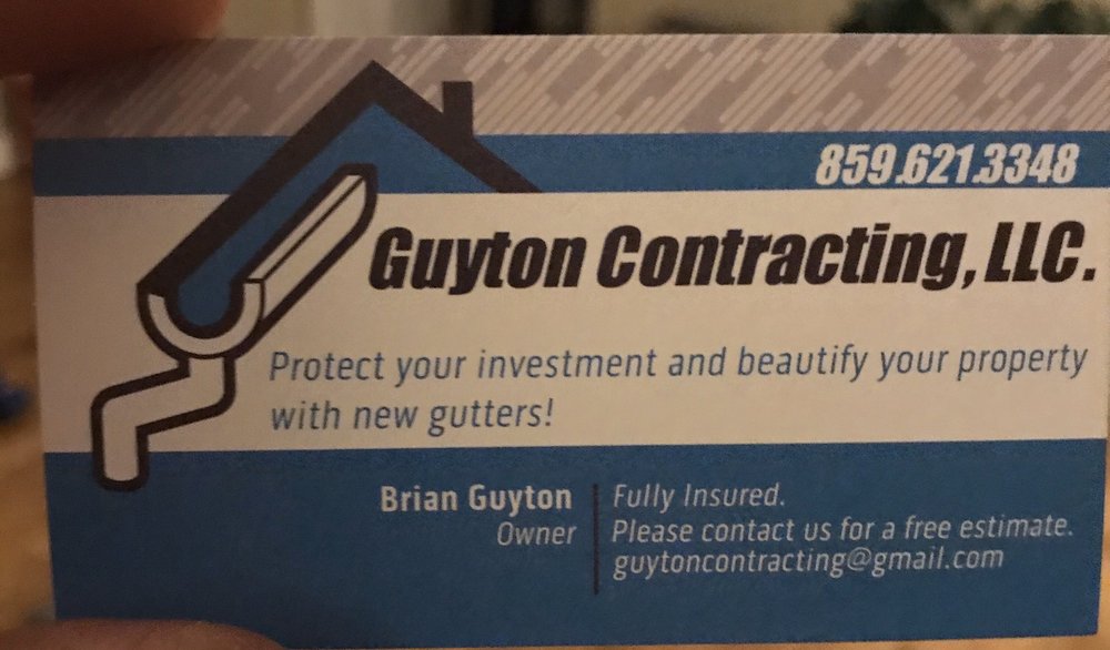 GUYTON CONTRACTING Updated March 2024 Paris, Kentucky Gutter Services Phone Number Yelp
