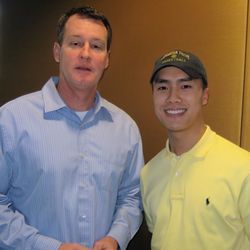 Photo with Cavs legend Mark Price on Saturday, March 6, 2010 at a Georgia Tech basketball game. Tech is our alma mater.