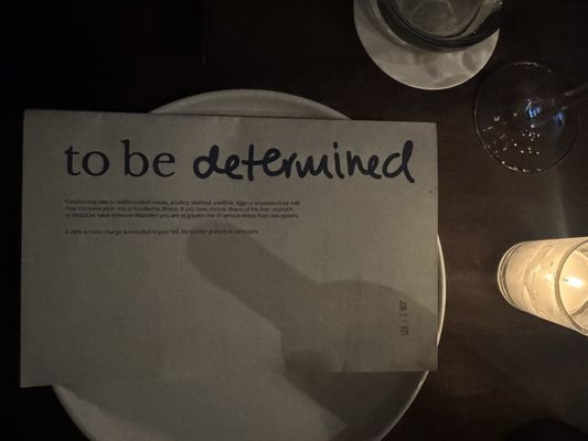 To Be Determined by null