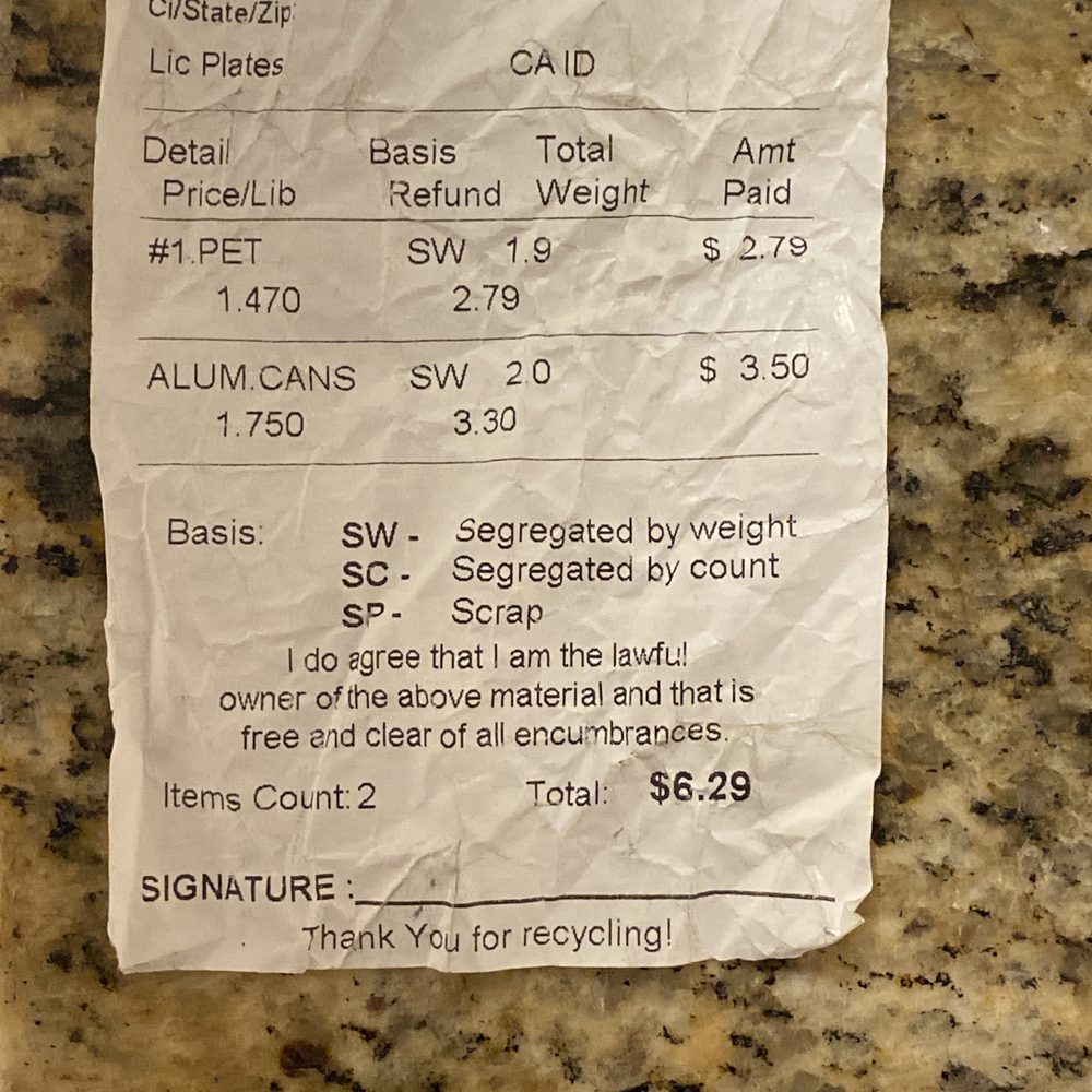 Ponce Recycling - WRONG......7 dollars out OF what was SUPPOSED to BE 21$$$$..........PROOF march 2 2025.!!!
Will NOT RecyclE here AGAIN. - Recycling Center Near Me - Pomona, California Ponce Recycling - WRONG......7 dollars out OF what was SUPPOSED to BE 21$$$$..........PROOF march 2 2025.!!!
Will NOT RecyclE here AGAIN. - Recycling Center Near Me - Pomona, California