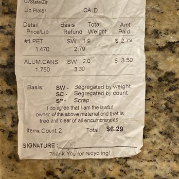 Ponce Recycling - WRONG......7 dollars out OF what was SUPPOSED to BE 21$$$$..........PROOF march 2 2025.!!!
Will NOT RecyclE here AGAIN. - Recycling Center Near Me - Pomona, California Ponce Recycling - WRONG......7 dollars out OF what was SUPPOSED to BE 21$$$$..........PROOF march 2 2025.!!!
Will NOT RecyclE here AGAIN. - Recycling Center Near Me - Pomona, California