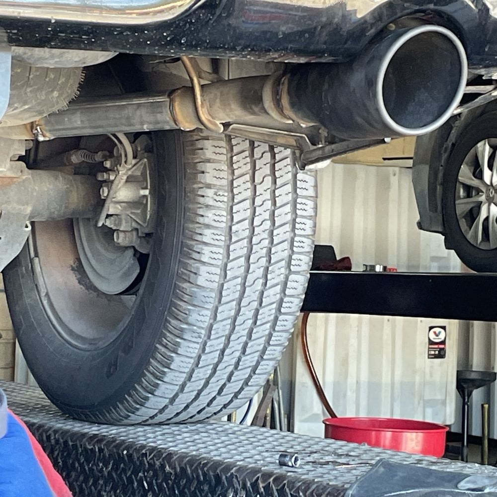 Rodriguez Tire & Muffler - After: Total hack job! As you can see the middle section is where the resonator used to be. - Tires Near Me - San Antonio, Texas Rodriguez Tire & Muffler - After: Total hack job! As you can see the middle section is where the resonator used to be. - Tires Near Me - San Antonio, Texas