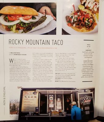 Menu photo 3 Rocky Mountain Taco Minturn, CO