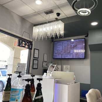Complete Nails And Spa - Front desk with menu - Nail Salons Near Me - Los Alamitos, California