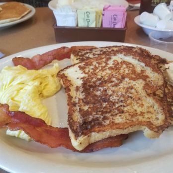 Pops Diner - French toast breakfast with 2 scrambled eggs and 2 slices of bacon. - Diners Near Me - Chesapeake, Virginia Pops Diner - French toast breakfast with 2 scrambled eggs and 2 slices of bacon. - Diners Near Me - Chesapeake, Virginia