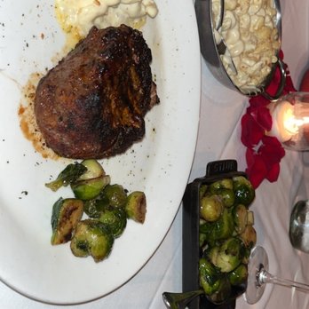 Steak 48 - Mac n cheese, steak (12 oz filet) Brussel sprouts - Steakhouses Near Me - Houston, Texas Steak 48 - Mac n cheese, steak (12 oz filet) Brussel sprouts - Steakhouses Near Me - Houston, Texas