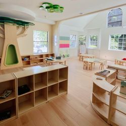 Classroom features multiple learning centers where children engage in lesson activities designed to support our research-based curriculum.