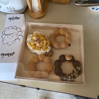 Mister Monut - Mango cream kroffle, plain monut and a chocolate almond monut( my personal favorite! - Desserts Near Me - Waltham, Massachusetts