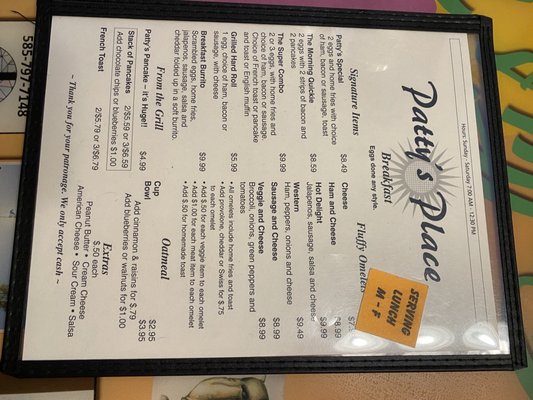 Menu photo 4 Patty's Place Canandaigua, NY