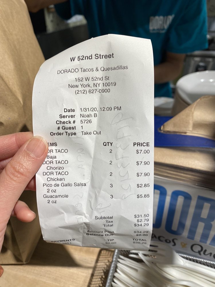 DORADO TACOS & QUESADILLAS Updated October 2024 152 West 52nd St