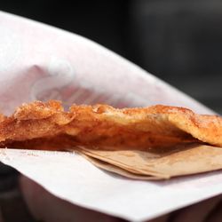 BeaverTails - Inside of The Classic Beavertail ($7.25) - cinnamon and sugar. Some parts were crispy, others were soft