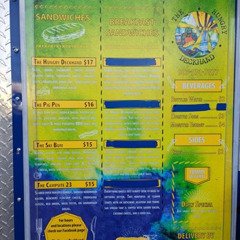 The Hungry Deckhand - Menu - Sandwiches Near Me
