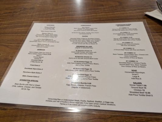 Menu photo 1 Ochoa's Restaurant Casa Grande, AZ Menu photo 1 Ochoa's Restaurant Casa Grande, AZ