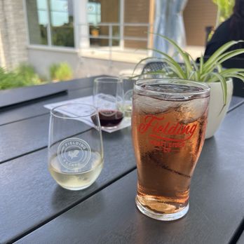 Fielding Estate Winery - Cherry Cider & Wine flight - Wineries Near Me - Beamsville, Ontario Fielding Estate Winery - Cherry Cider & Wine flight - Wineries Near Me - Beamsville, Ontario