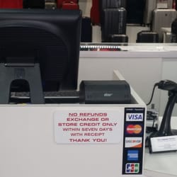 The Luggage Factory - Clearly posted signs in regard to return policy. Sorry for the confusion. But it is also on the receipt.