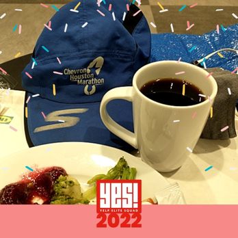 IKEA Restaurant - Enjoying my complimentary coffee for the first time as Ikea family member. Tomorrow is Houston Marathon Day. - American Near Me - Houston, Texas