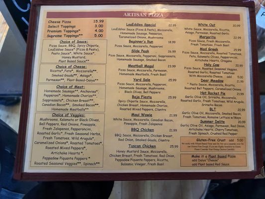 Menu photo 3 LouEddie's Pizza Skyforest, CA