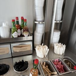 Chipotle Mexican Grill - Hot sauce & utensils