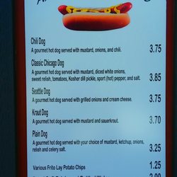 The menu as of June '18