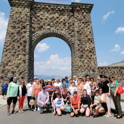 Sona Tours - Group picture at the entry.
