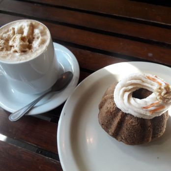 Lola Coffee - A small hot "Cafe Borgia" (orange essence, chocolate, and espresso) with whip. Pretty good! And a "Carrot Cake Bundt", a bit tough. - Coffee & Tea Near Me - Phoenix, Arizona
