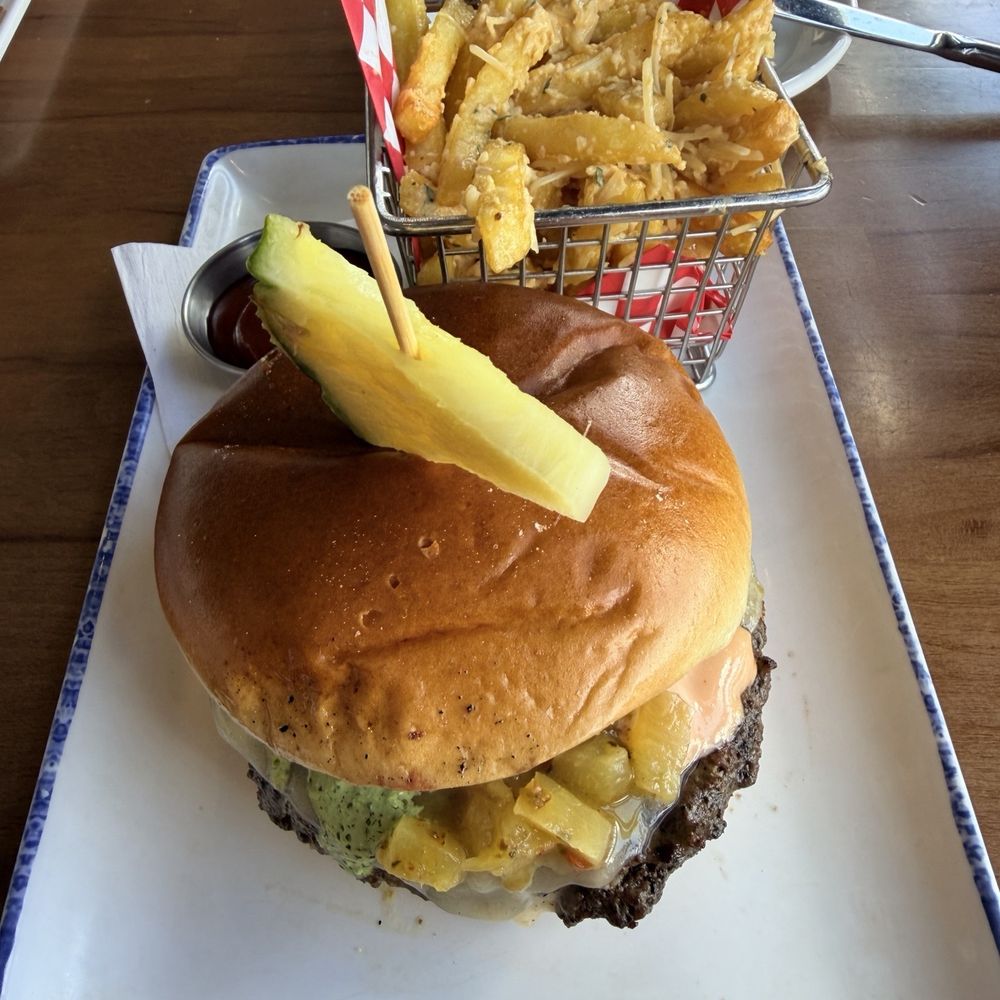 Paradiso 37 - Burger with pineapple - Latin American Near Me - Orlando, Florida