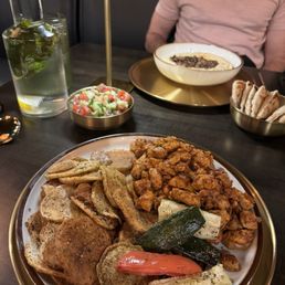 Chicken Shawarma Hummus Plate