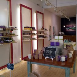Inside the store.