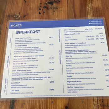 Moke’s Bread And Breakfast - Menu - Breakfast & Brunch Near Me - Honolulu, Hawaii