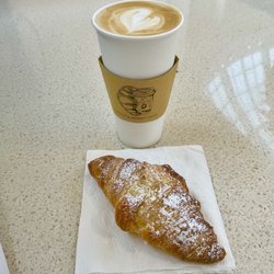 Dolce & Amaro Caffe - Latte and Plain Croissant