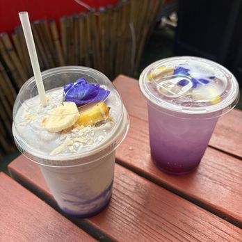 Sunshine & Pineapple - Butterfly pea smoothie and lemonade - Breakfast & Brunch Near Me - Honolulu, Hawaii Sunshine & Pineapple - Butterfly pea smoothie and lemonade - Breakfast & Brunch Near Me - Honolulu, Hawaii