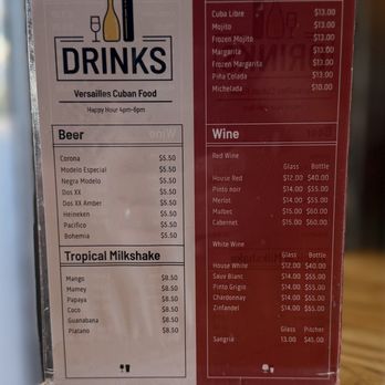 Versailles - Menu - Cuban Near Me - Encino, California Versailles - Menu - Cuban Near Me - Encino, California