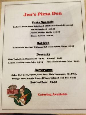 Menu photo 1 Jen's Pizza Den Fredericksburg, VA Menu photo 1 Jen's Pizza Den Fredericksburg, VA