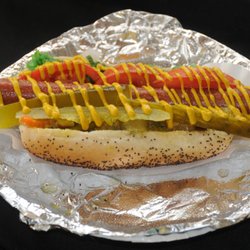 Dog Hut - 1/4 Foot long Chicago dog or get the 1/5 lb straight from the windy city!