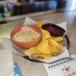 Caiman Cantina - Gringo Queso with side of salsa