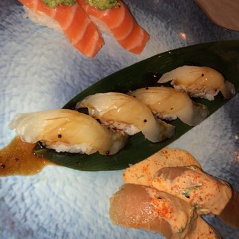 Sake 2 Me Sushi - Salmon salsa, yellowtail something I didn't order on the bottom right - Sushi Bars Near Me - Simi Valley, California