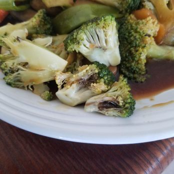 Jing's - I transfer the food to a bigger plate and this is what i bite into...black stuff on the broccoli - Chinese Near Me - Milwaukee, Wisconsin