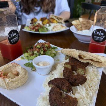 Cela Cafe - Falafel Plate Chicken Shawarma Plate - Wraps Near Me - Burbank, California Cela Cafe - Falafel Plate Chicken Shawarma Plate - Wraps Near Me - Burbank, California