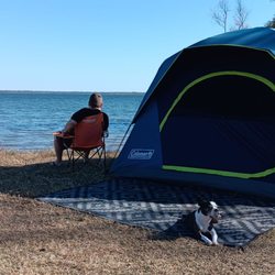 Ray Roberts Lake State Park - Johnson Branch Unit - Lakeview campsite, first camping trip for Winston