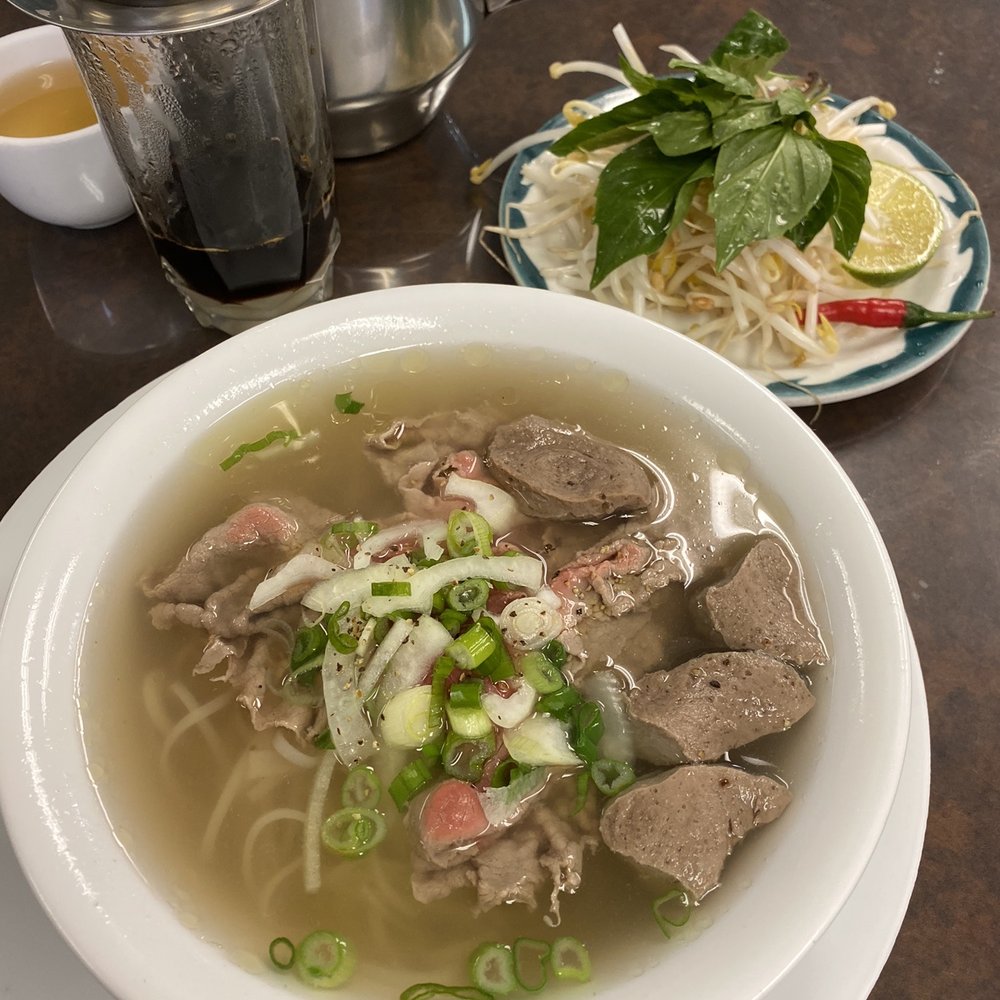 My Chau Restaurant - Small #12 - rare beef and beef balls pho - Vietnamese Near Me - Vancouver, British Columbia