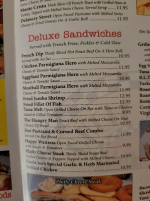 Menu photo 2 Uncle Joe's New York Diner Ruskin, FL Menu photo 2 Uncle Joe's New York Diner Ruskin, FL