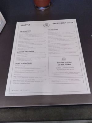 Menu photo 4 Five Iron Golf Seattle, WA