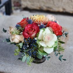 Fleur de Lis Florist - Fall xsmall lush arrangement, perfect for a cocktail table, accent table or multiples down a long table.